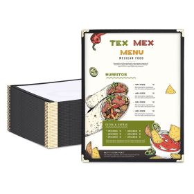 1-volume 1-page 8.5x11in Black Menu Cover