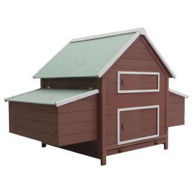 Chicken Coop Brown 61.8"x38.1"x43.3" Wood