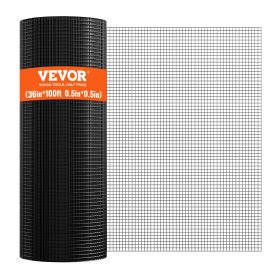 VEVOR Hardware Cloth, 36'' x 100' Galvanized Wire Mesh Roll, 19 Gauge Chicken Wire Fence Roll, Vinyl Coating Metal Wire Mesh for Chicken Coop Barrier