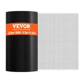 VEVOR Hardware Cloth, 24'' x 100' Galvanized Wire Mesh Roll, 19 Gauge Chicken Wire Fence Roll, Vinyl Coating Metal Wire Mesh for Chicken Coop Barrier