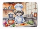 Shih Tzu The Chef Memory Foam Kitchen Mat Machine Washable Anti-Fatigue Mat Cushion Comfort Bath Mat or Kitchen Rug