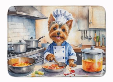 Silky Terrier The Chef Memory Foam Kitchen Mat Machine Washable Anti-Fatigue Mat Cushion Comfort Bath Mat or Kitchen Rug
