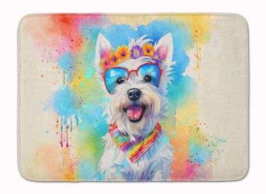 Westie Hippie Dawg Memory Foam Kitchen Mat Machine Washable Anti-Fatigue Mat Cushion Comfort Bath Mat or Kitchen Rug