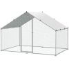 VEVOR Large Metal Chicken Coop, 9.8x6.5x6.5ft Walk-in Chicken Run with Waterproof Cover