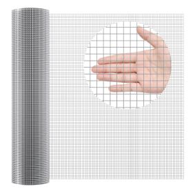 VEVOR Hardware Cloth, 1/2 inch 48in x 100 ft 19 Gauge, Hot Dipped Galvanized Wire Mesh Roll, Chicken Wire Fencing, Wire Mesh for Rabbit Cages, Garden