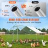 VEVOR Large Metal Chicken Coop, 9.8x12.9x6.5 ft Walk-in Chicken Runs for Yard with Cover