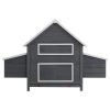 Chicken Coop Gray 61.8"x38.1"x43.3" Wood