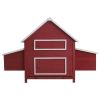 Chicken Coop Red 61.8"x38.1"x43.3" Wood