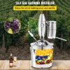 VEVOR 70L 18.5Gal Water Alcohol Distiller 304 Stainless Steel Alcohol Still Wine Making Boiler Home Kit with Thermometer for Whiskey Brandy Essential