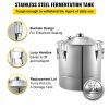 VEVOR 50L 13.2Gal Water Alcohol Distiller 304 Stainless Steel Alcohol Still Wine Making Boiler Home Kit with Thermometer for Whiskey Brandy Essential