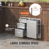 VEVOR Outdoor Kitchen Door Drawer Combo 29.5" W x 22.6" H x 21.7''D, Access Door/Triple Drawers with Propane Drawer and Adjustable Garbage Ring
