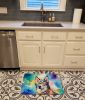 Siberian Husky Hippie Dawg Memory Foam Kitchen Mat Machine Washable Anti-Fatigue Mat Cushion Comfort Bath Mat or Kitchen Rug