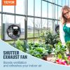 VEVOR 12'' Shutter Exhaust Fan, High-speed 1000 CFM, Aluminum Wall Mount Attic Fan with AC-motor, Ventilation and Cooling for Greenhouses, Garages