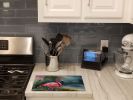 NEW Flamingo Glass Cutting Board Decorative Tempered Glass Kitchen Cutting and Serving Board Large Size Chopping Board