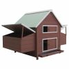 Chicken Coop Brown 61.8"x38.1"x43.3" Wood