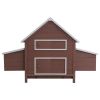 Chicken Coop Brown 61.8"x38.1"x43.3" Wood