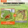 VEVOR Chicken Tunnels, 118.1 x 28 x 24.2 inch (LxWxH) Chicken Tunnels for Yard, Portable Chicken Tunnels for Outside Easy Installation