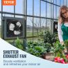 VEVOR Shutter Exhaust Fan, 12'' with Temperature Humidity Controller, EC-motor, 940 CFM, 10-Speed Adjustable Wall Mount Attic Fan
