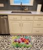 Orchids in Watercolor Memory Foam Kitchen Mat Machine Washable Anti-Fatigue Mat Cushion Comfort Bath Mat or Kitchen Rug