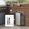 VEVOR Pull Out Trash Drawer 13.4Wx26Hx19.6D Inch Lower Sliding Rails Stainless Steel Roll Out Trash Bin Pull Out Tray Outdoor Kitchen Trash Drawer wit