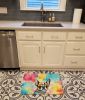 Boston Terrier Hippie Dawg Memory Foam Kitchen Mat Machine Washable Anti-Fatigue Mat Cushion Comfort Bath Mat or Kitchen Rug
