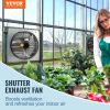 VEVOR 24'' Shutter Exhaust Fan, High-speed 3320 CFM, Aluminum Wall Mount Attic Fan with AC-motor, Ventilation and Cooling for Greenhouses, Garages