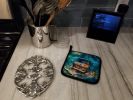 Treasure Chest Pair of Pot Holders Kitchen Heat Resistant Pot Holders Sets Oven Hot Pads for Cooking Baking BBQ, 7 1/2 x 7 1/2