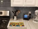 NEW Kansas Sunflowers in Watercolor Glass Cutting Board Decorative Tempered Glass Kitchen Cutting and Serving Board Large Size Chopping Board