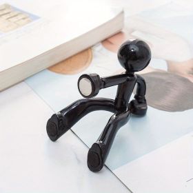 1pc Wall Climbing Small Man Key Suction Cartoon Strong Magnetic Key Hanging Creative Home Anti-lost Device (Color: Black)