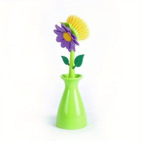 1pc; Cleaning Brush; Washing Pot Brush; MultiFunctional Cleaning Brush; Hand-held Cleaning Brush; Dish Washing Brush; Sink Stove Cleaning Brush; (Color: green)