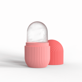 Ice Face Roller; Ice Roller Silicone Cube For Face And Eye; Ice Mold For Face; Reusable Face Massage; Facial Beauty Ice Roller; Ice Mold For Face (Color: pink)