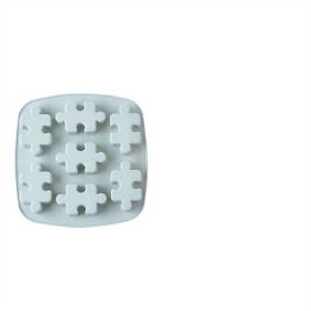 1pc; Puzzle Piece Chocolate Mold; 3D Silicone Mold; Pizzle Piece Shaped Candy Mold; Fondant Mold; Jello Mold; Ice Cube Trays; For DIY Cake Decora (Color: Blue1pc)