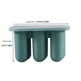 1pc New Product 9 Linked Ice Column Mold Silicone Small Ice Strip Ice Cube Mold With Lid DIY Filling Bottle Easy Release Mold (Color: green)