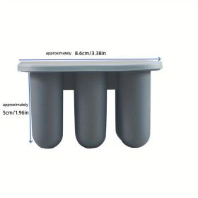 1pc New Product 9 Linked Ice Column Mold Silicone Small Ice Strip Ice Cube Mold With Lid DIY Filling Bottle Easy Release Mold (Color: grey)