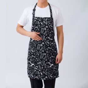 1pc Adjustable Half-length Adult Apron Striped Restaurant Chef Apron Outdoor Camping BBQ Picnic Kitchen Cook Apron With 2 Pockets; Kitchen Access (Color: B, size: PJL-536)